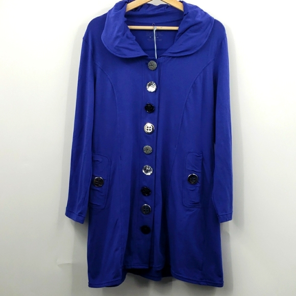 neon buddha Jackets & Blazers - Neon buddha blue jacket size medium nwt